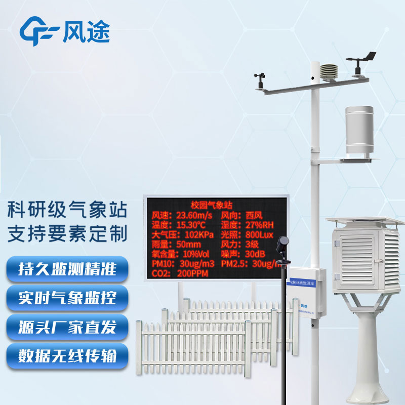 Primary and secondary school campus weather station
