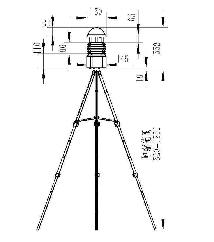 Product Dimensions of Portable Weather Monitor