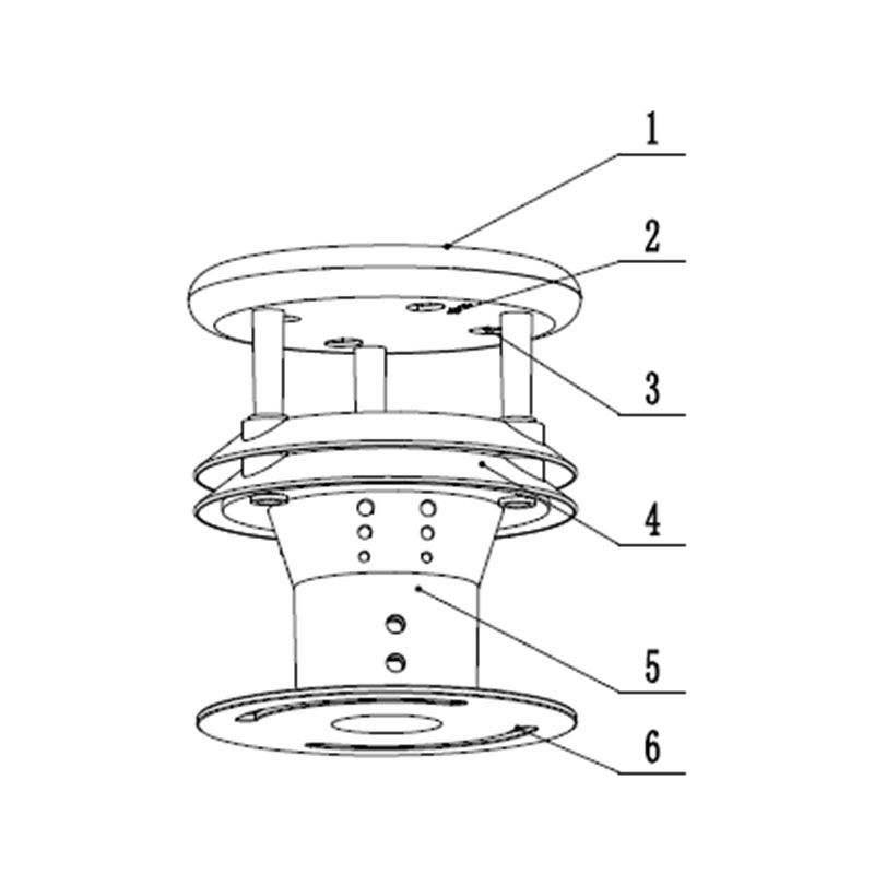 Product Structure Diagram of Ultrasonic Anemometer