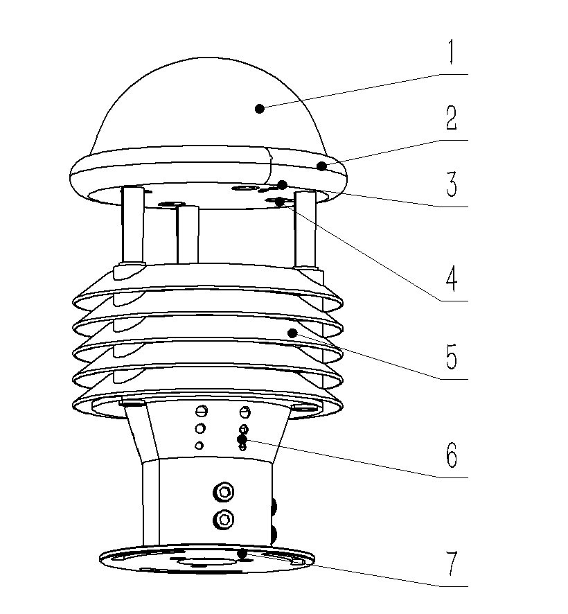 seven element micro-meteorological instrument product structure diagram