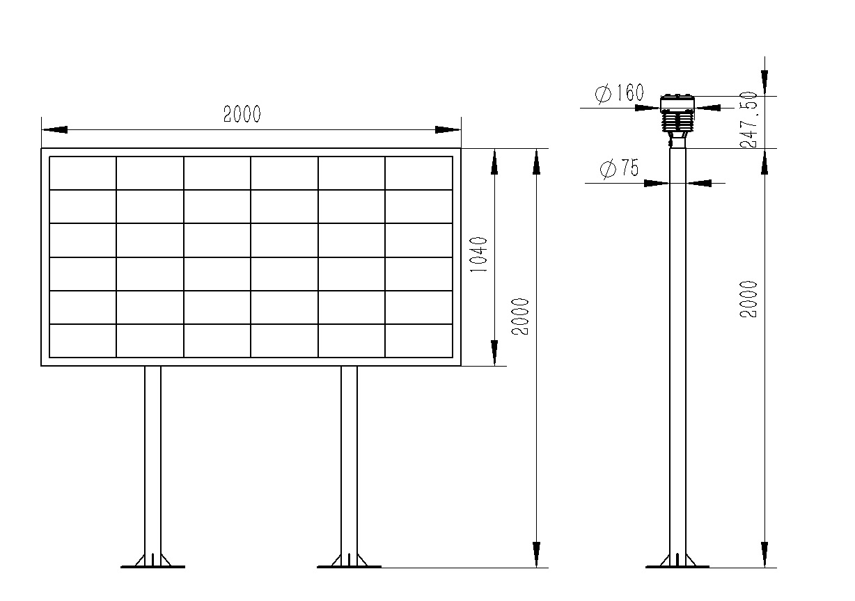 Product Dimensions of Scenic Area Negative Oxygen Ion Monitoring Station