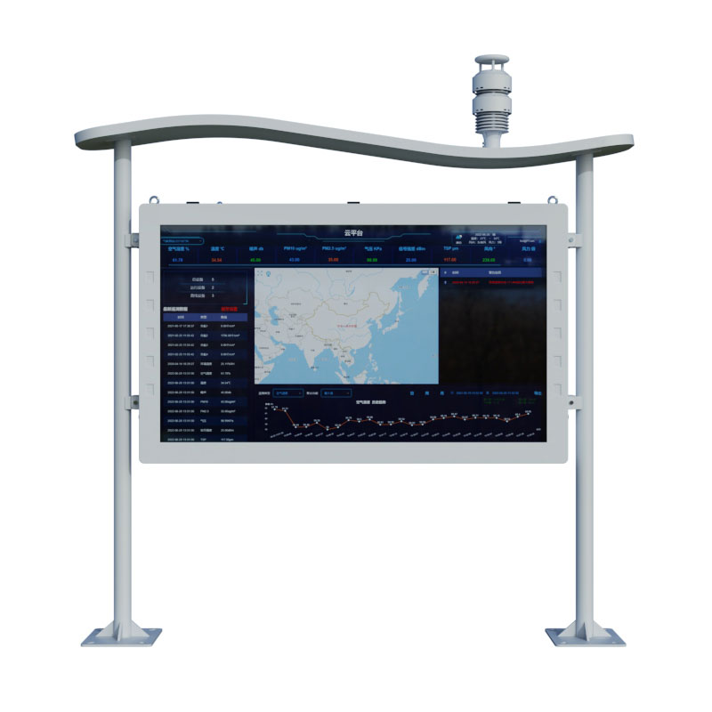 Integrated negative oxygen ion monitoring station
