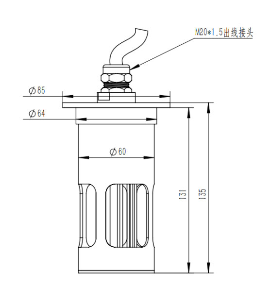 Ice thickness sensor product dimensions