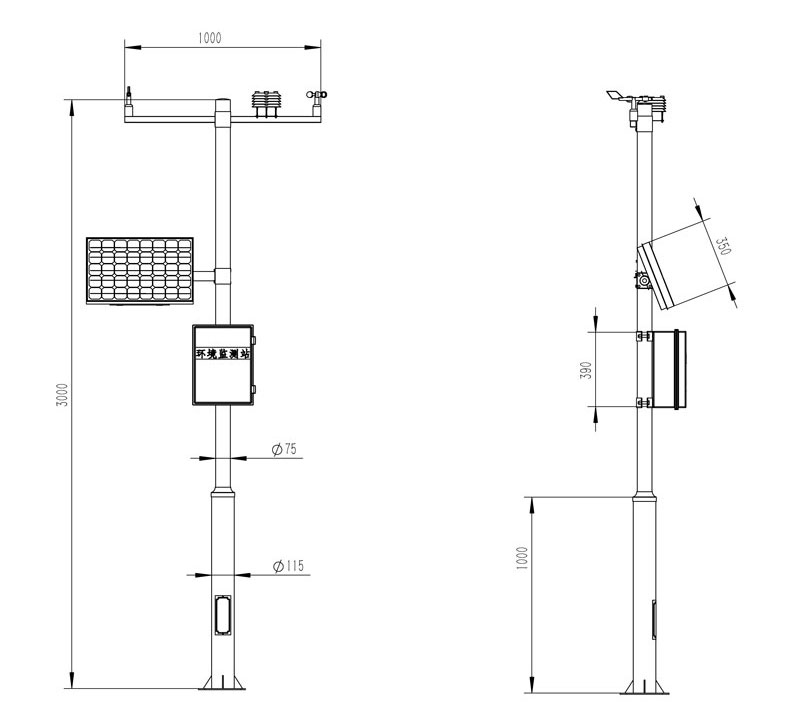 Meteorological Observation Station Equipment Product Dimensions