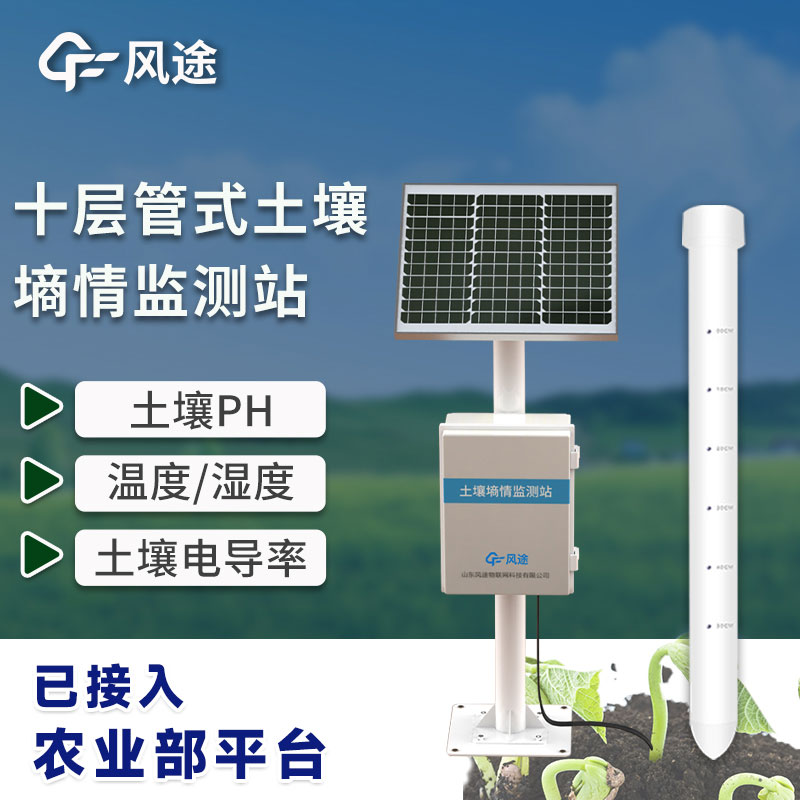 Ten layer pipe soil temperature and humidity monitor