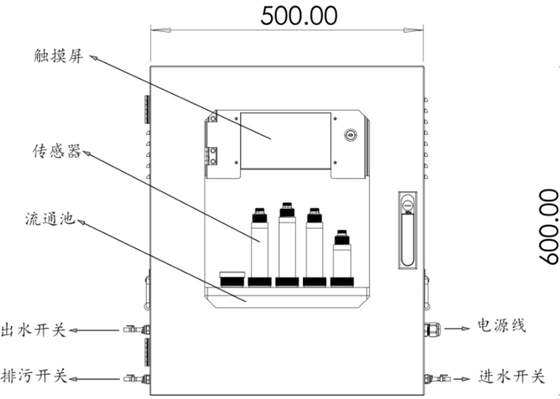 Distribution System Water Quality Monitor Front View