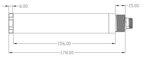 Online cod turbidity sensor dimensions