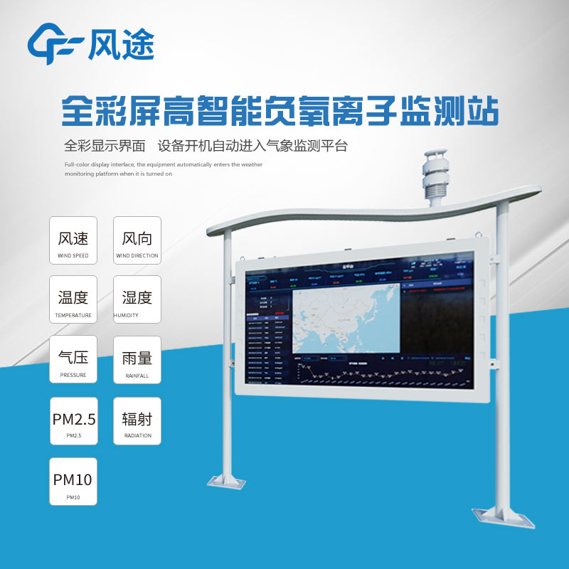 How does the full color screen integrated negative oxygen ion monitor perform?