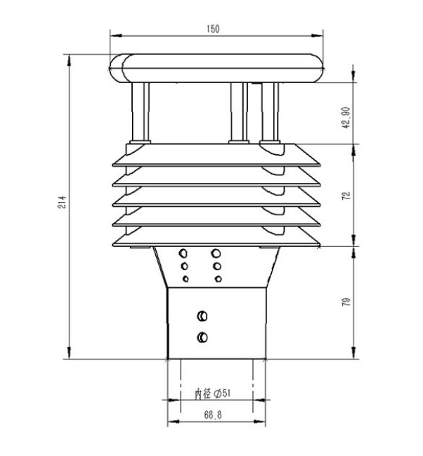 Industrial Meteorological Sensor product size chart