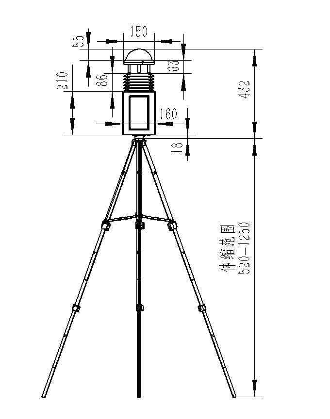 Cellular Weather Station Product Dimensions