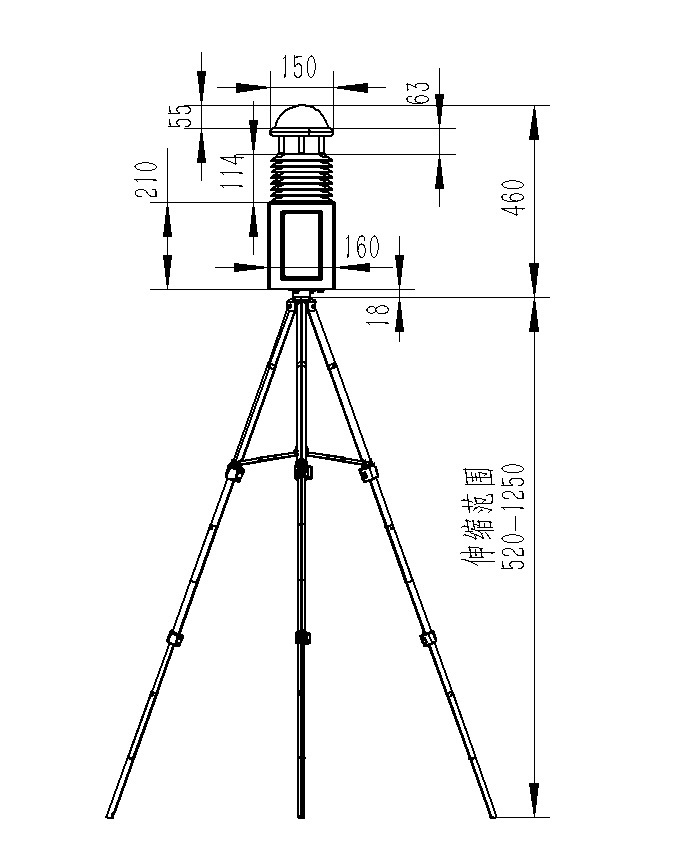 Automatic Weather Station product size chart