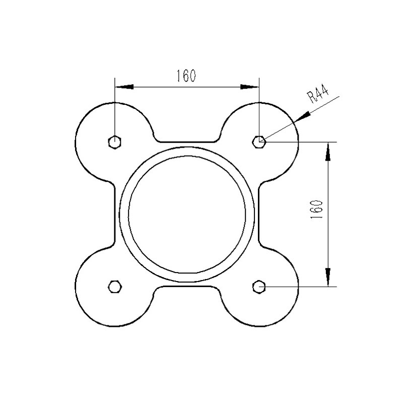 Dimensional drawing of Car Vehicle Mounted Auto Weather