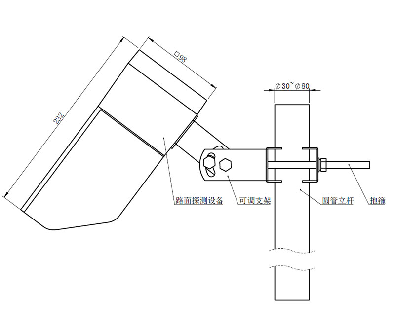 Road condition sensor product size chart