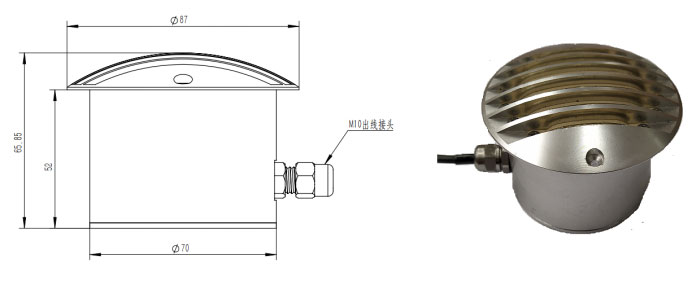 Road Ice Sensor structural dimensions diagram