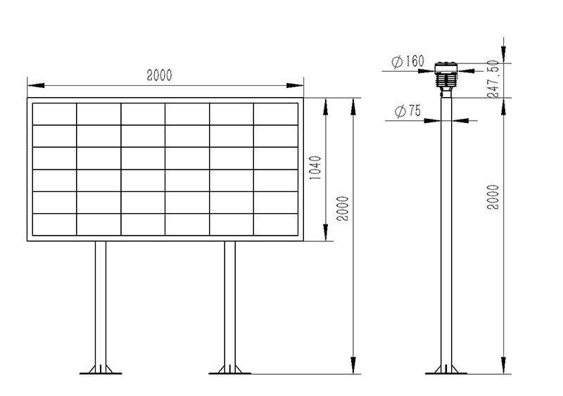 Scenic weather station product size chart