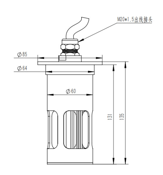 冰厚传感器产品尺寸图